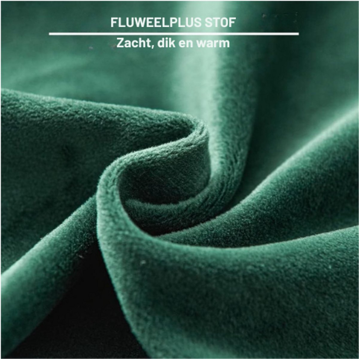 BOG Velvet Poefhoes - Rechthoekige Poefhoes - Stretch Stoelhoes - Ottoman Beschermhoes - Elastische Voetenbank Hoes Donkergroen