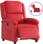 vidaXL - Fauteuil - verstelbaar - elektrisch - kunstleer - rood