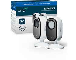 Arlo Essential3 2K beveiligingscamera - 2 IP-Camera's
