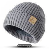 fleece gevoerde heren muts grijs