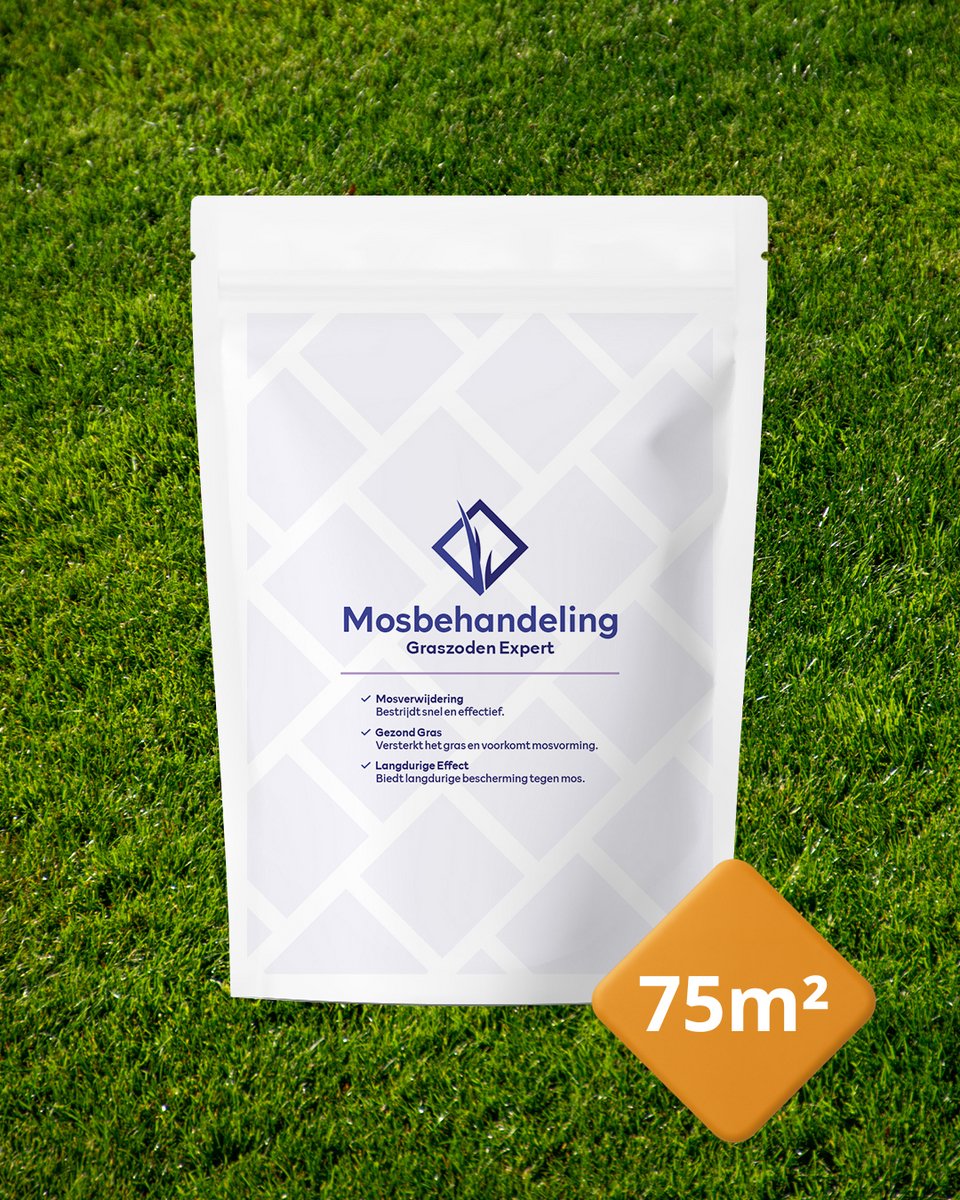 Graszoden Expert Mosbehandeling (75m²) | IJzersulfaat - Bodemverbeteraar - Gazonmest - Kunstmest - Graszaad - Kalk