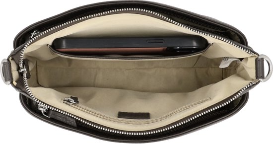 Sac bandoulière Charm London Washington - Bandoulière - Cuir - Pratique - Sac en cuir - Marron foncé