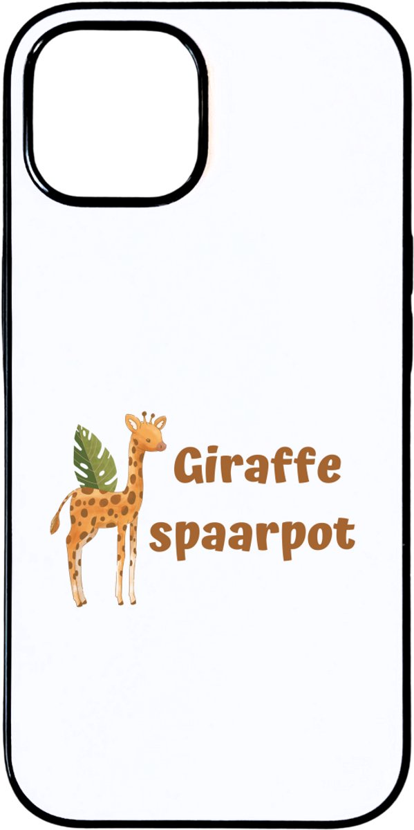 Hacebo® - Giraffe telefoonhoesje - Giraffe - dieren liefhebbers - telefoonhoesjes - leuke cadeau voor iemand die van houdt van giraffen - verjaardagscadeau - kado - gift - hoesje geschikt voor iPhone 15
