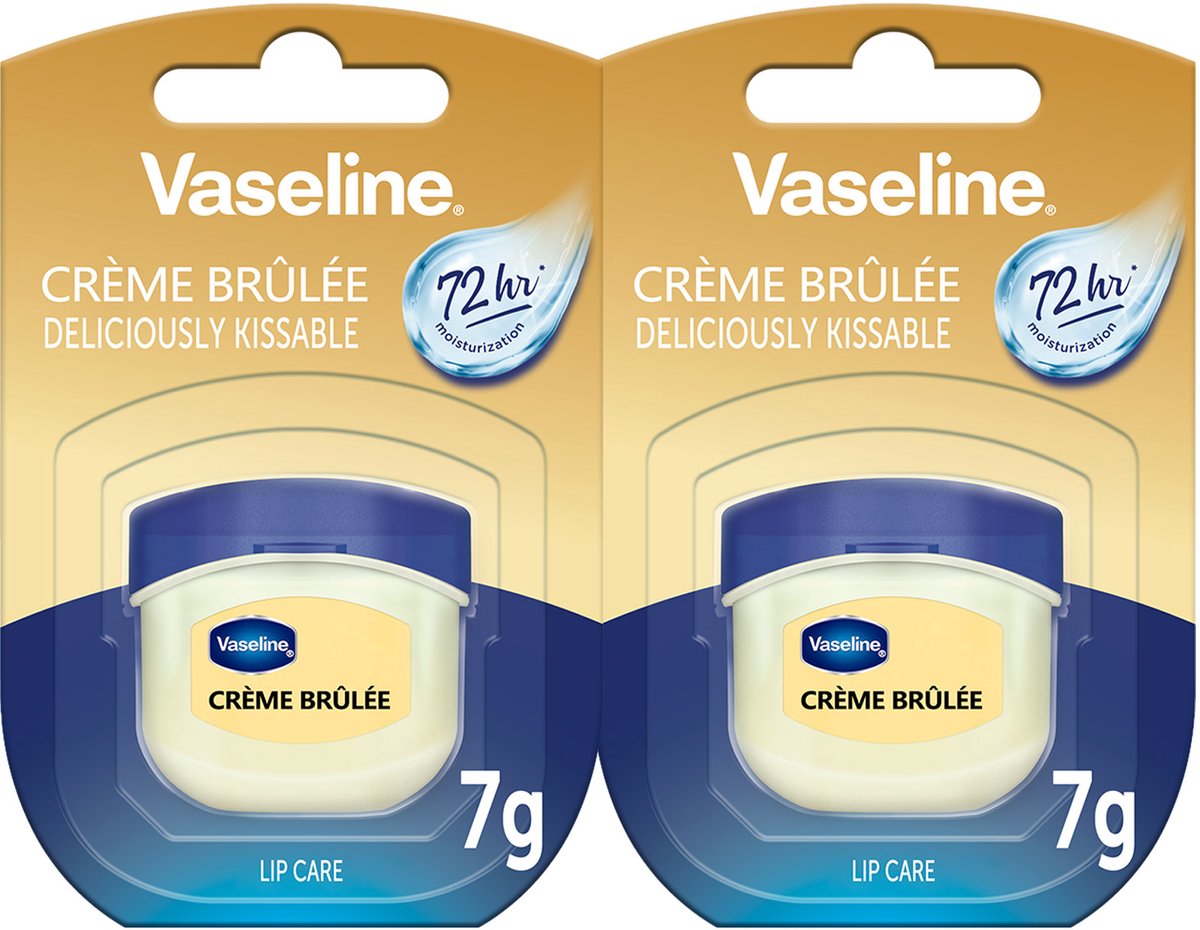 Vaseline Lip Therapy 7G Crème Brûlée | Pflegender Lippenbalsam für optimale Feuchtigkeit | 2x7g (Crème Brûlée (2er Pack))