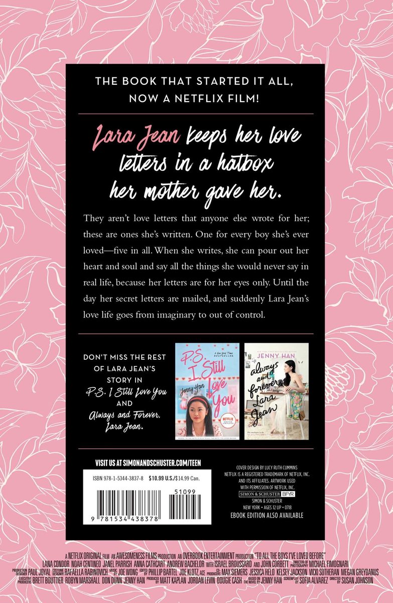 To All the Boys I've Loved Before, Volume 1 - back cover