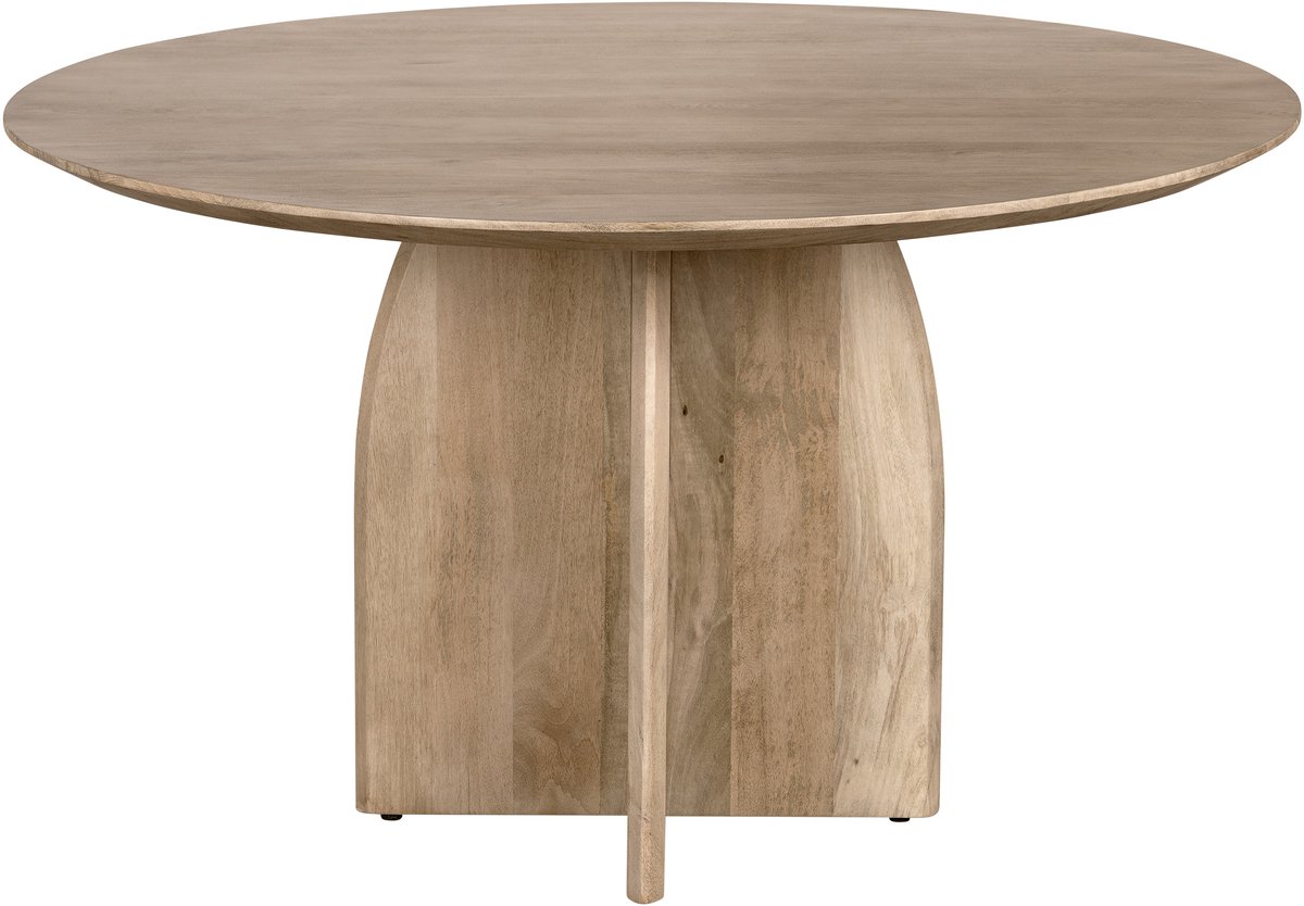 Lewis & Loft Eettafel Lupe - Rond ⌀130 - FSC®-gecertificeerd mangohout - Naturel