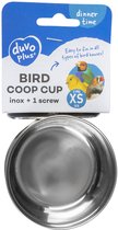 Lot De 2 Bols Mangeoire Pour Oiseaux En Acier Inoxydable - Cage
