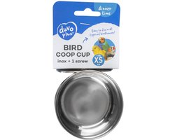 Duvoplus - Voerbak - Vogel - Vogel Eetkom Inox + 1 Vijs Xs - 210ml - Ø8cm - 1st