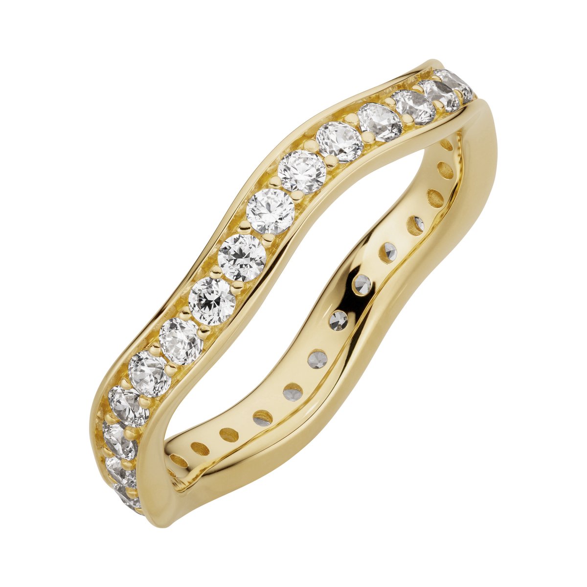 Orolino Ring 333/- Gelbgold glanz synth. Zirkonia