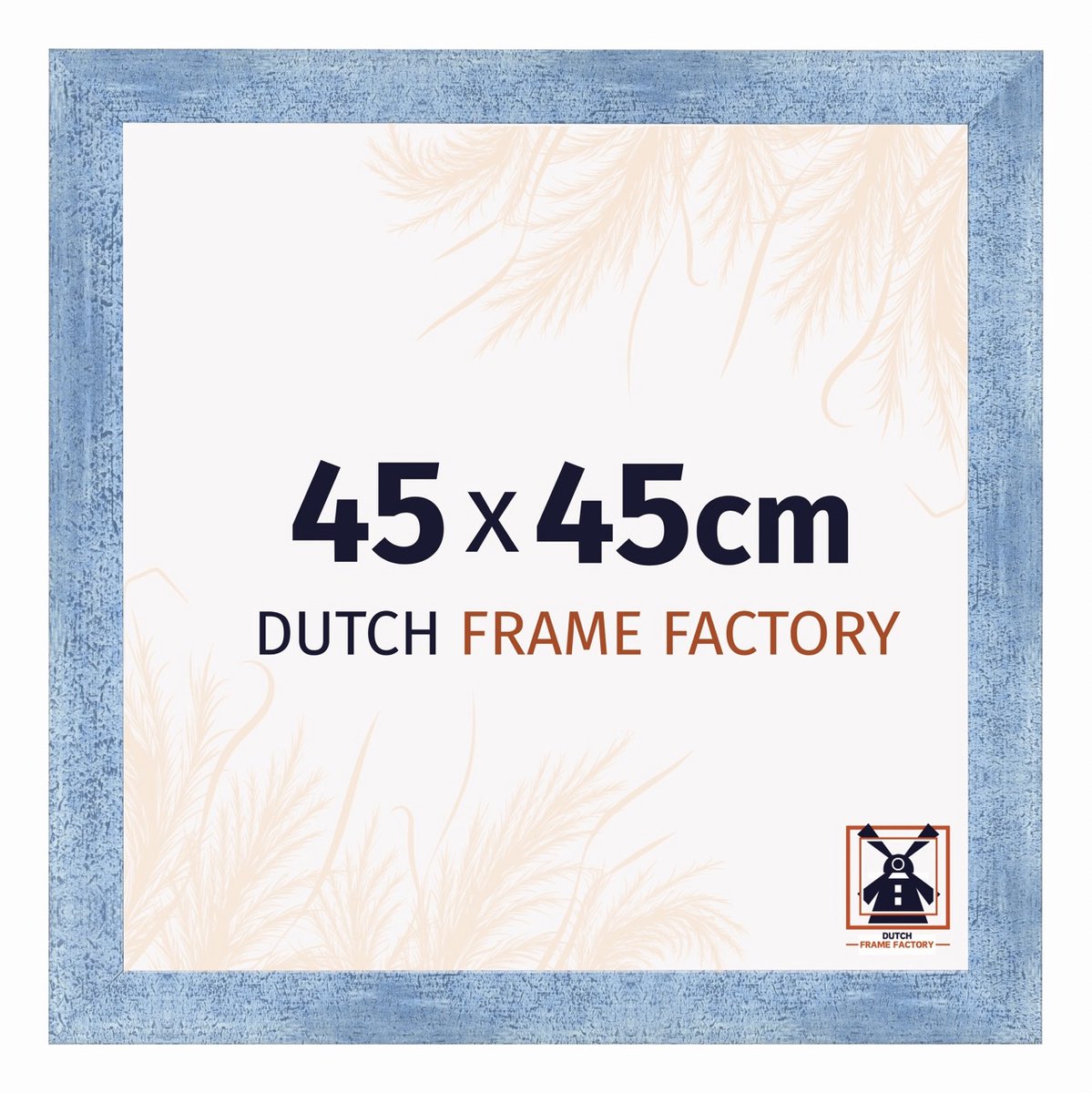 Dutch Frame Factory Fotolijst 45x45 cm - MDF - Helder Blauw Geveegd - Praag