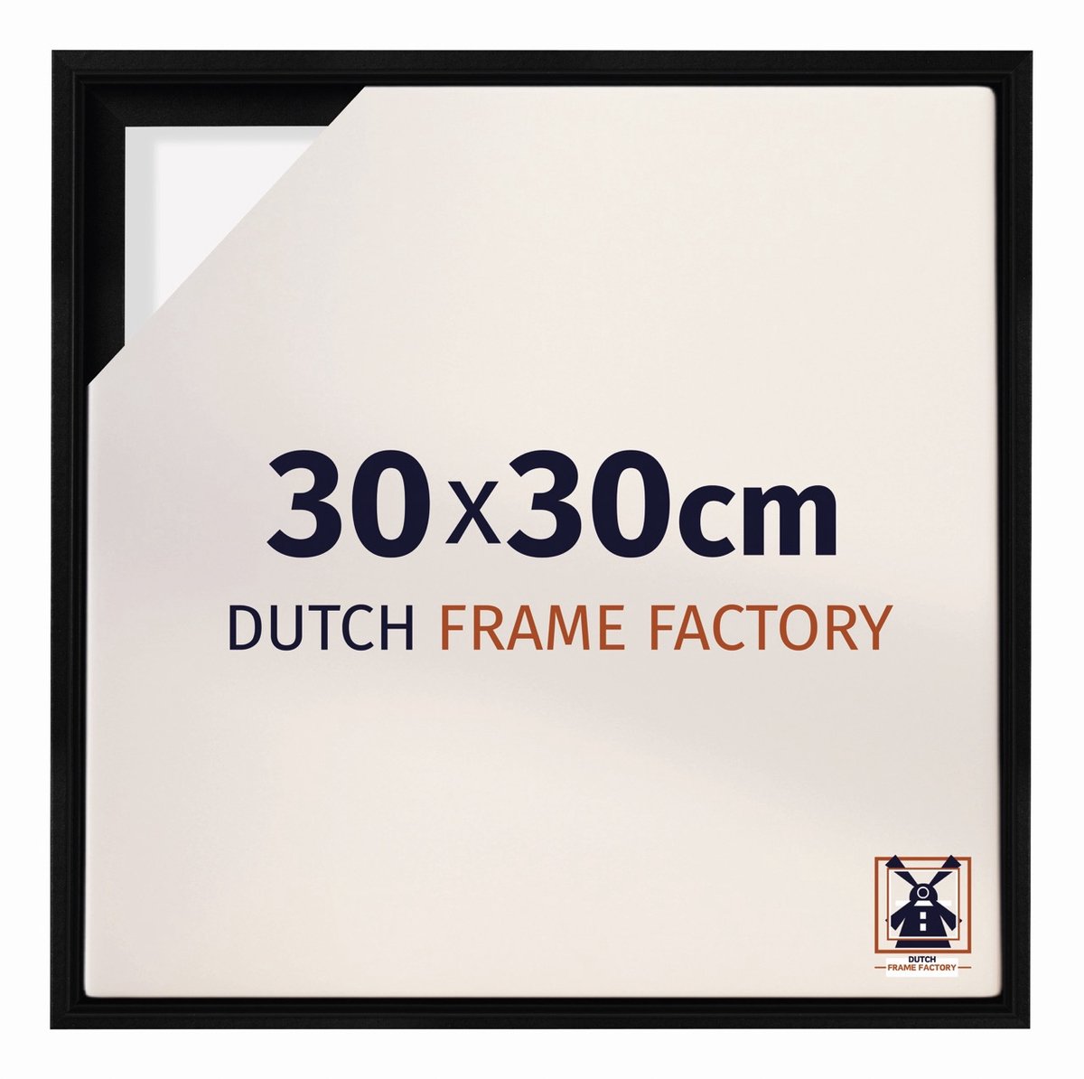 Dutch Frame Factory Baklijst 30x30 cm - Zwart Mat - Geschikt voor Canvasdoek - MDF Baklijst Lausanne
