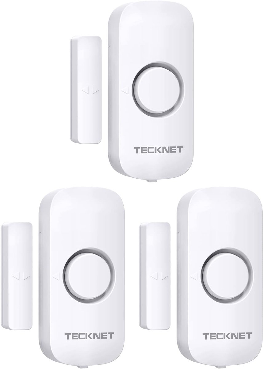 Draadloze Deuralarmsensor 2-in-1 met 3-traps Volumeregeling voor Huisbeveiliging