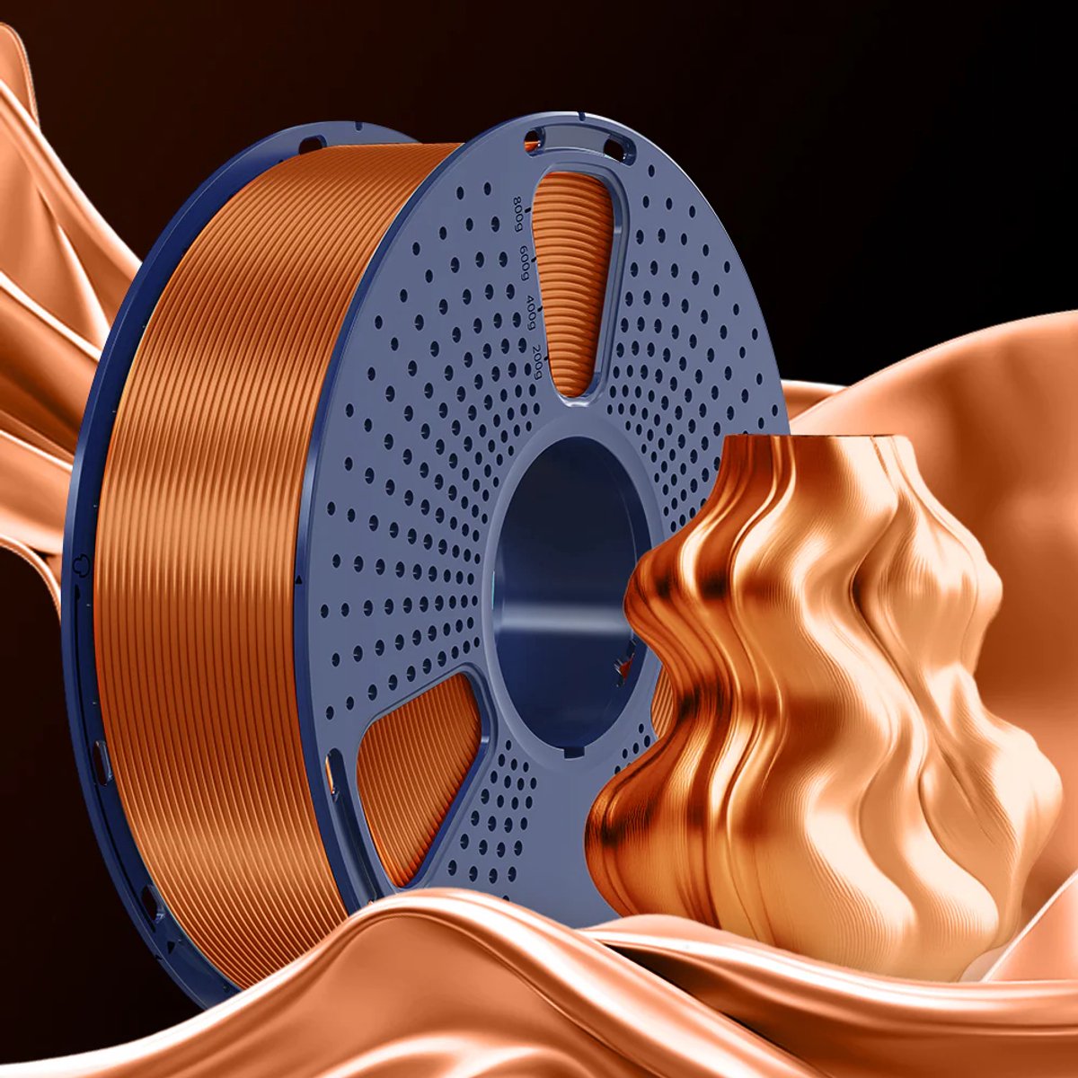 SUNLU PLA+ SILK 3D-filament 1.75mm 1kg Roodkoper