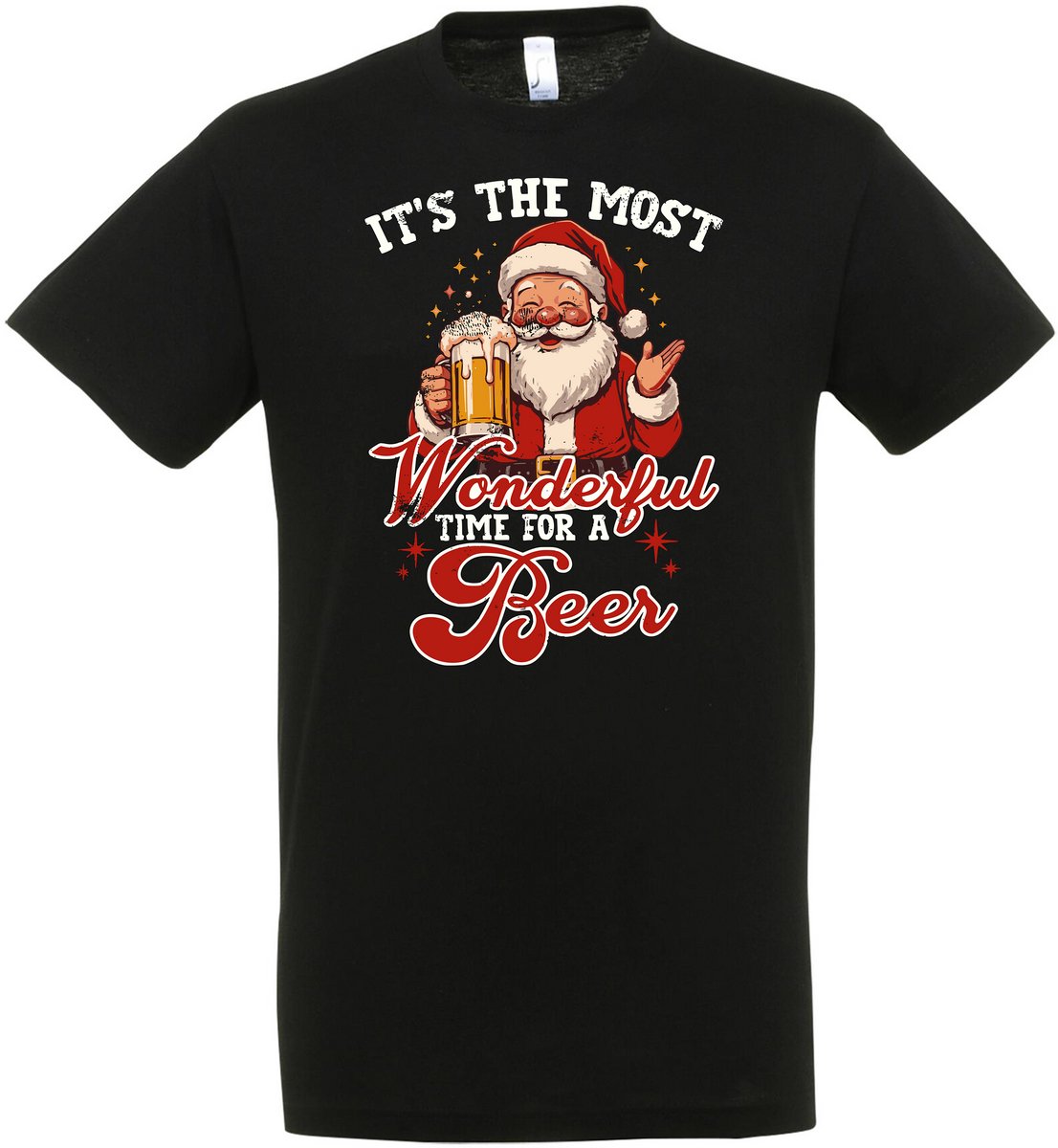 Its The Most Wonderful Time For A Beer T-shirt - Unisex - Kerst - Christmas - Kerst T-shirt - Grappig T-shirt - Kerstman - Bier T-shirt - Foute kerst - Maat M