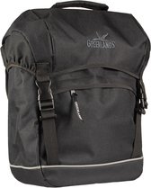 Greenlands Travel - enkele Fietstas - lichtgewicht - reflecterende bies - 20 l - Zwart