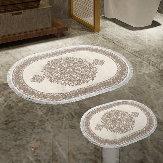 Asir Badmat Set (2 stuks) - Bruin