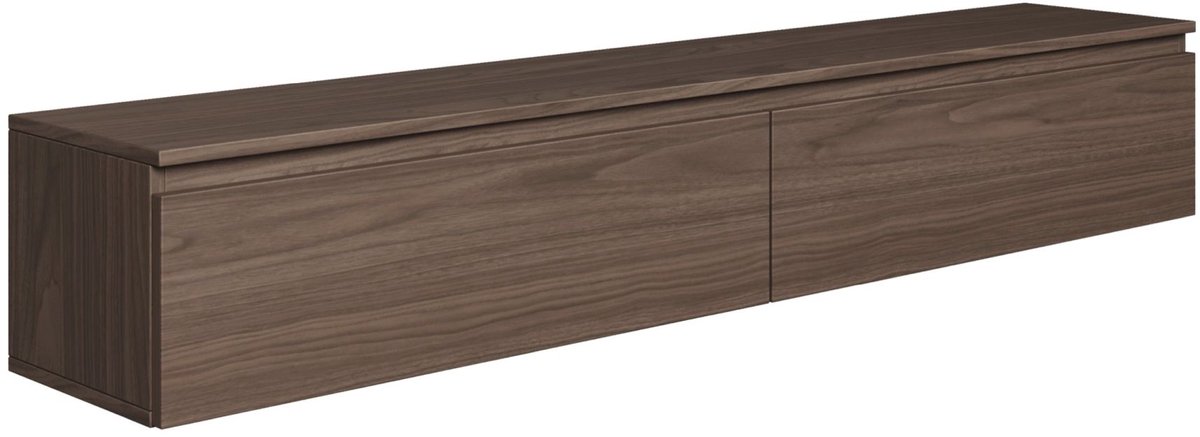Selsey Bemmi - TV-wandmeubel, Wisconsin walnoot, 175 cm Houtlook walnoot