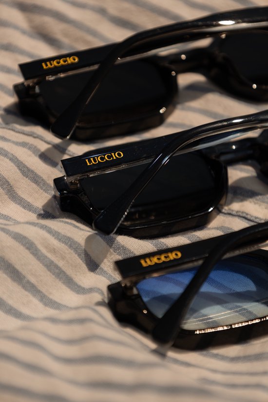 LUCCIO Lucca - Zonnebril Heren - Festival bril - Donker blauw - Zwarte glazen - Rave bril - Trending - Chachi — afbeelding 2