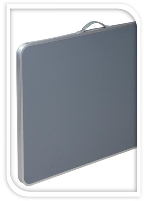 Redcliffs Camping tafel - aluminium - lichtgewicht - grijs/zilver - 80 x 60 x 69 cm - hoge eettafel - Weerbestendig van Merkloos — afbeelding 3