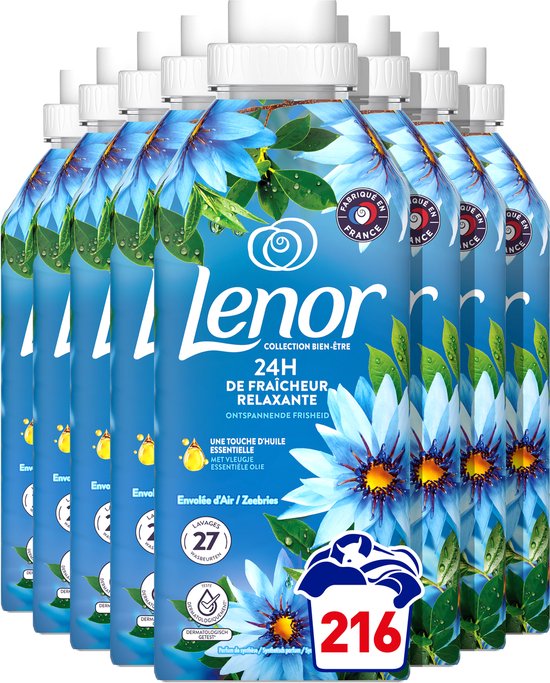 Lenor Wasverzachter Zeebries - 8 x 27 Wasbeurten - 8 x 567ML