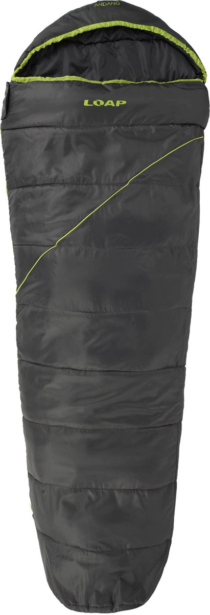 Mummieslaapzak Loap Andang Blk-grn Zwarte L-rits links