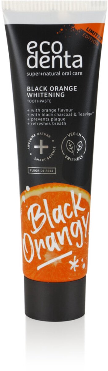 Ecodenta Tandpasta Black Orange Whitening - 4 x 100 ml - Voordeelverpakking