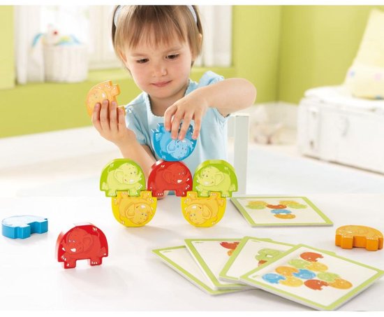 Haba Spel Stapelspel Waggelfanten van HABA. — afbeelding 3