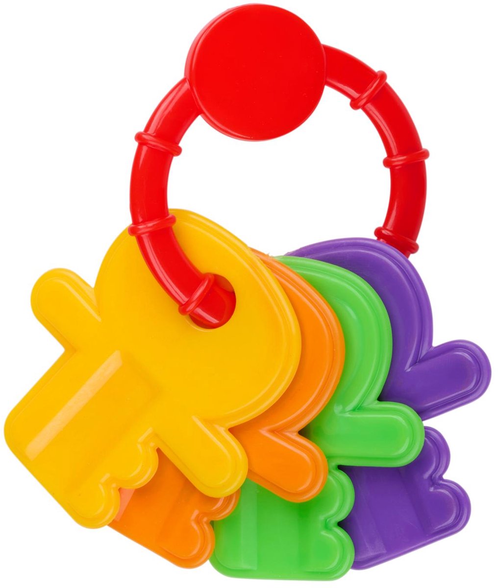 Let’s Play Rammelaar Sleutelhanger - Rammelaar Baby Speelgoed - Sleutels aan Ring - Hand-Oog Coördinatie - Multicolor