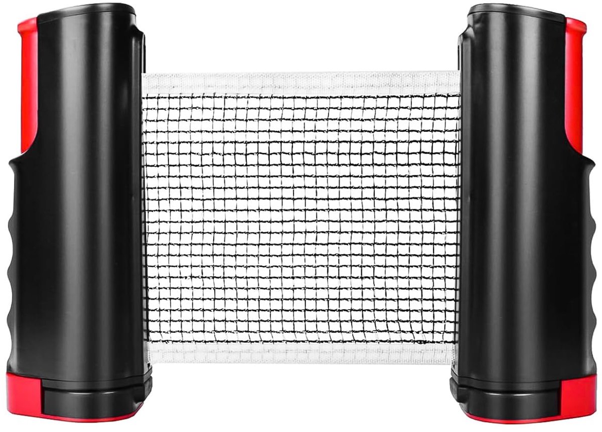 Zwarte Retractable Ping Pong Net - Draagbaar Tafeltennis Net voor Tafel, Kantoor of Keuken