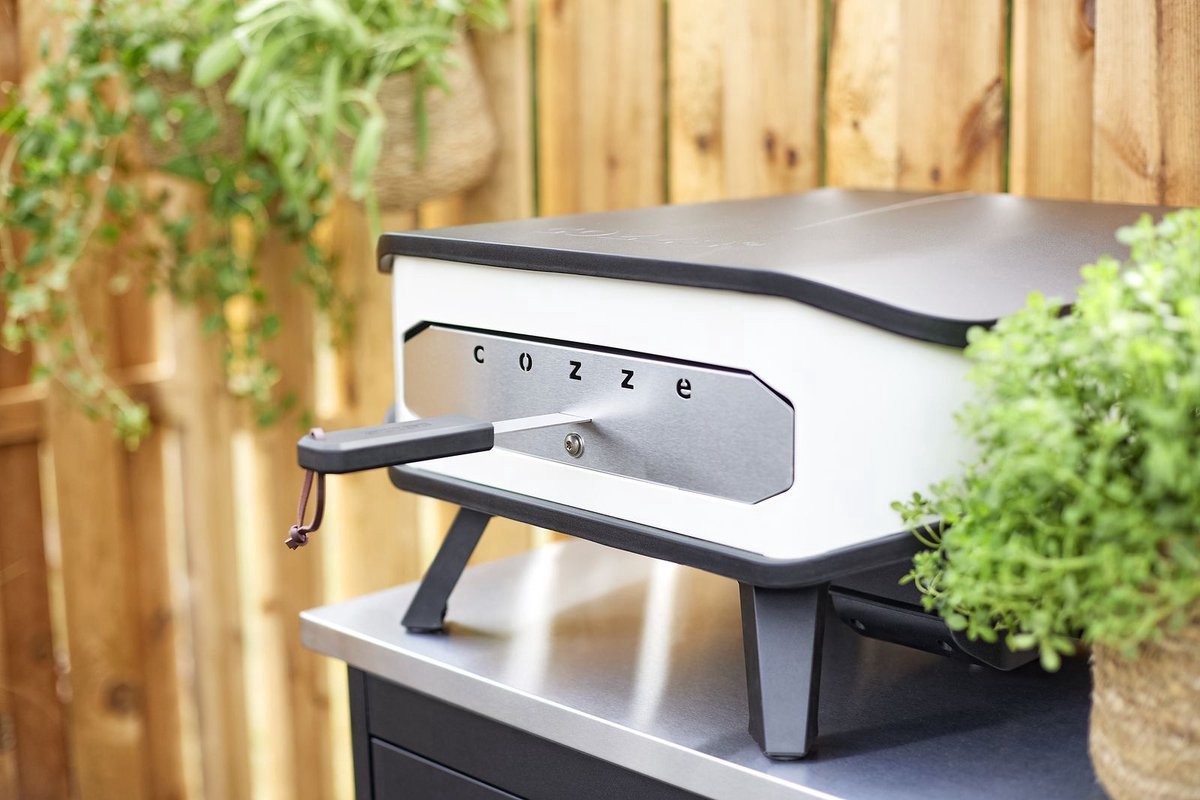 Cozze® Elektrische Pizza oven 17” - Met Pizzasteen, Deur & Gratis Pizzaset - Tot 450°C - Voor Pizza’s tot 42 cm - Elektrische Pizza Oven voor Binnen & Buiten – foto 2