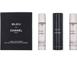 Chanel Bleu de Chanel Twist and Spray - 3 x 20 ml - eau de parfum - 1 hervulbare spray + 2 navullingen