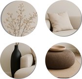 MISOU Plakspiegel - 4 stuks - 20x20cm - Deurspiegel - Zelfklevende spiegel - Hangend - Wandspiegel - Rond - Wanddecoratie - Miroir Mural - FLORA
