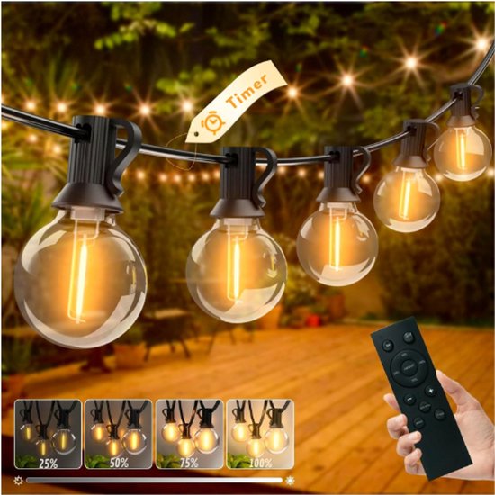 Kaëru® Buiten Sfeerverlichting – LED Waterdicht String Light – 20 Meter