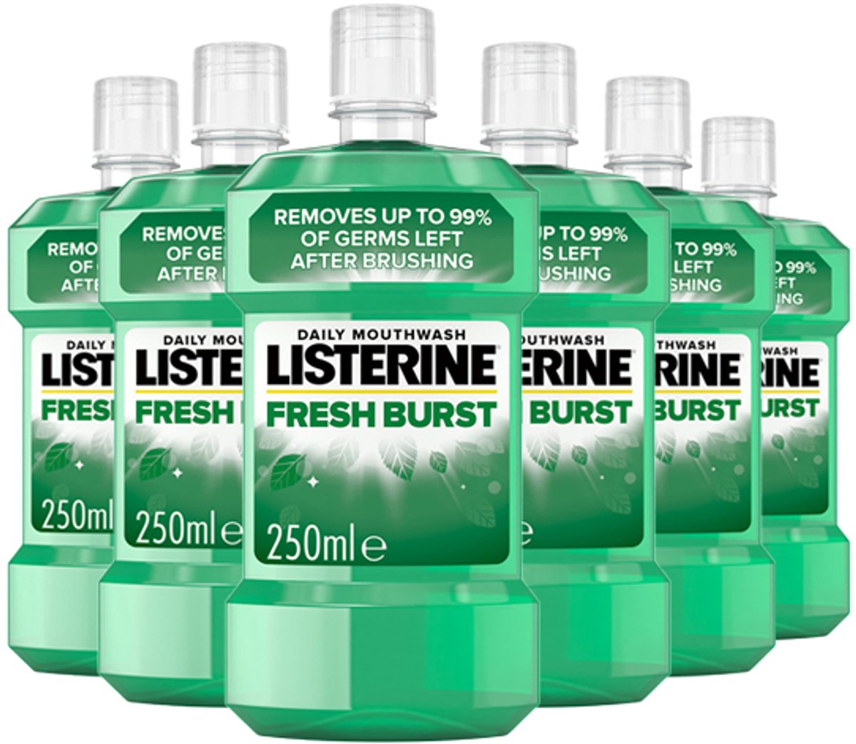 6x Listerine Fresh Burst Mondwater - 250ml