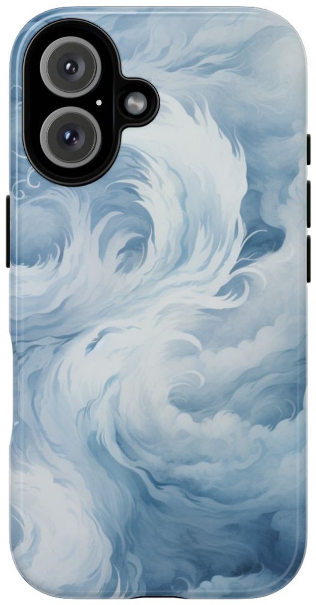 Draaiende Sneeuwstorm en Wervelende Wind – Telefoonhoesje Geschikt voor iPhone 16