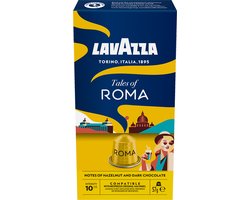 Lavazza Tales of Roma Koffiecups - 100 Nespresso Cups - Koffie Blend van Arabica & Robusta - Intensiteit: 10/13 - 10 x 10 Aluminium Capsules