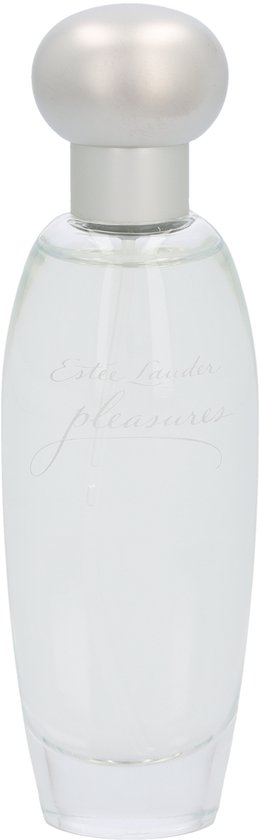Estée Lauder Pleasures Eau de Parfum fles met zilveren dop.