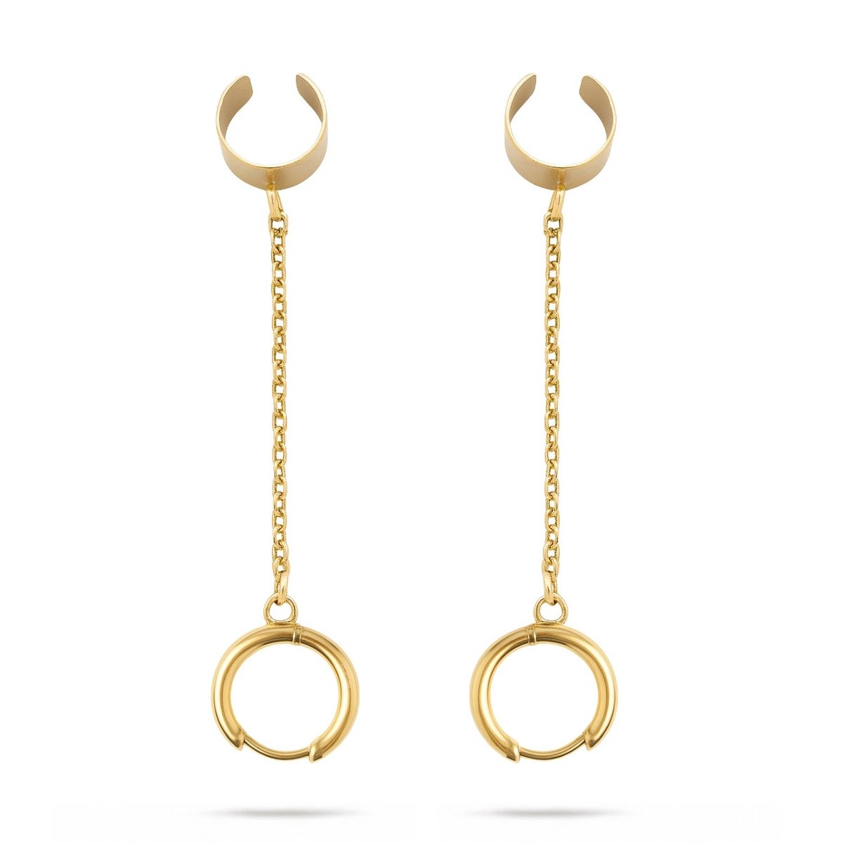 Earcuffs Voor Oordopjes - (Loop) - Oordopjes Festival - Oordoppen - Oorbellen Dames - Oorbellen Voor Festival - Goudkleurig - RVS
