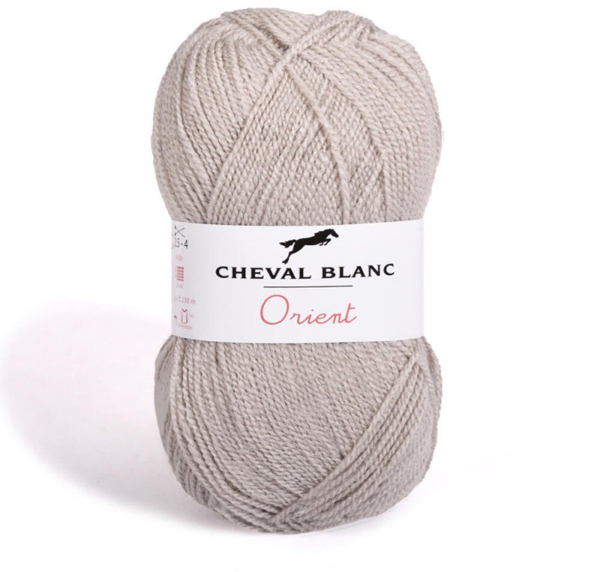 Orient Dun Acrylgaren - 5 bollen van 50 gram - Licht grijs (038) - pendikte 2,5/3 mm.