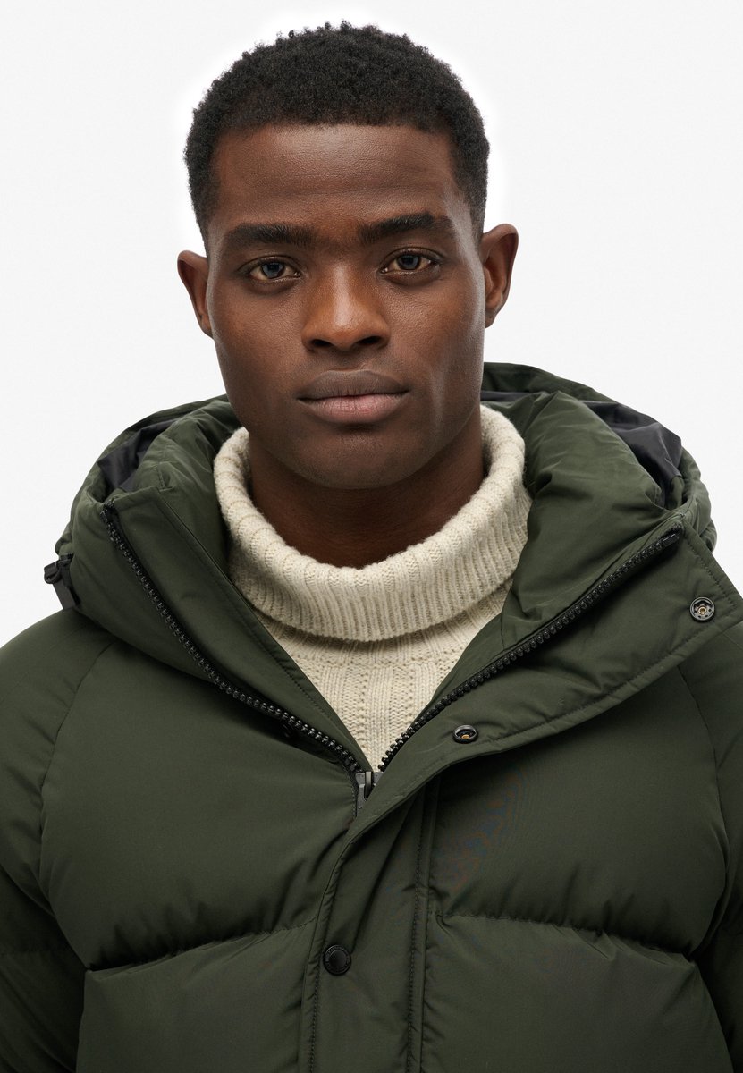 Superdry XPD Lange Gewatteerde Parka Jas Heren Gewatteerde jassen Groen