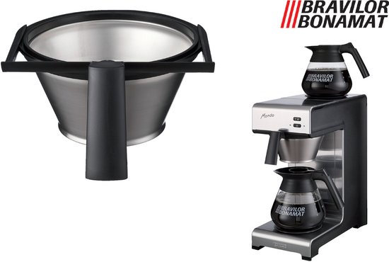 Bravilor Bonamat koffiezetapparaat met twee glazen kannen.