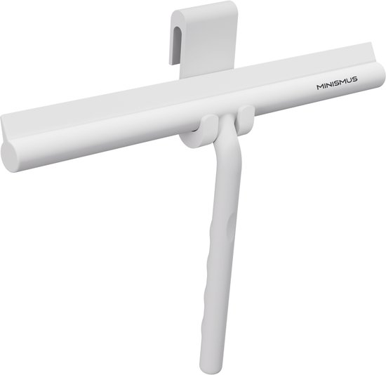 Minismus Douchewisser Wit met ophanghaak 28 cm - Raamwisser - Trekker Douche - Douchewissers - raamtrekker incl. haak - douchetrekker - Aftrekker Wit