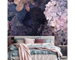 Bloemen behang paars 2241-10 | Online behang bestellen