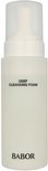 Witte fles met pompdispenser voor BABOR Deep Cleansing Foam.