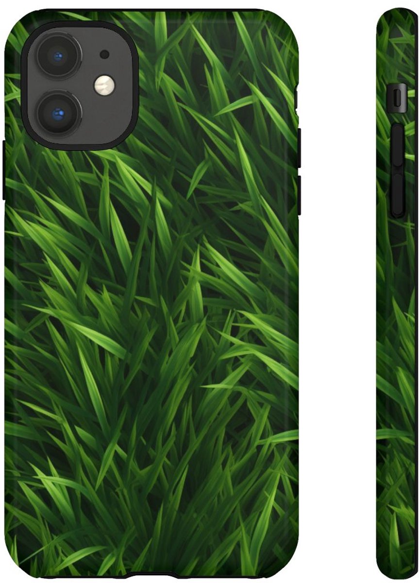 Weelderig Groen Grasstructuur – Telefoonhoesje Geschikt voor iPhone 11