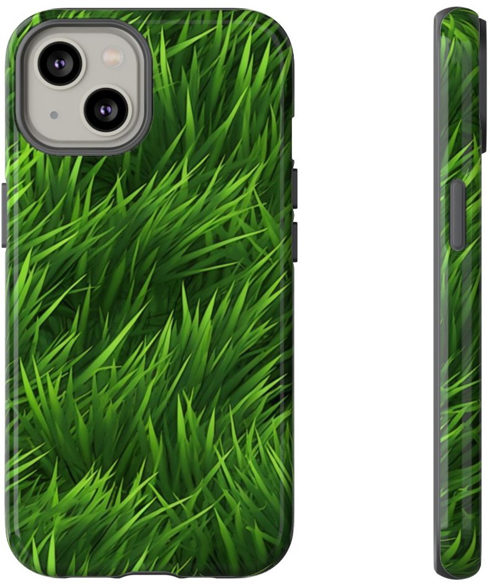 Weelderig Groen Grasstructuur – Telefoonhoesje Geschikt voor iPhone 14