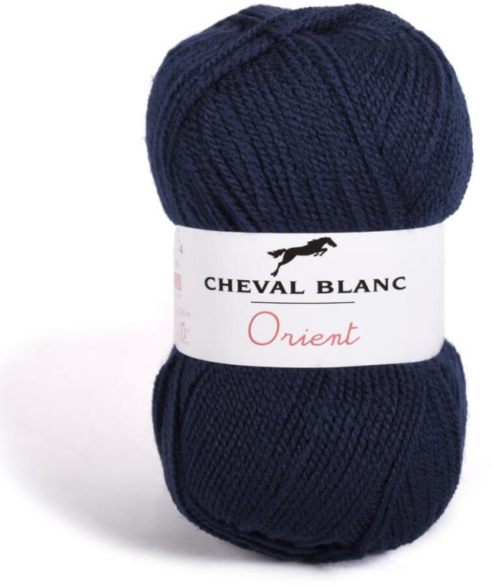 Orient Dun Acrylgaren - 5 bollen van 50 gram - Navy blauw (094) - pendikte 2,5/3 mm.