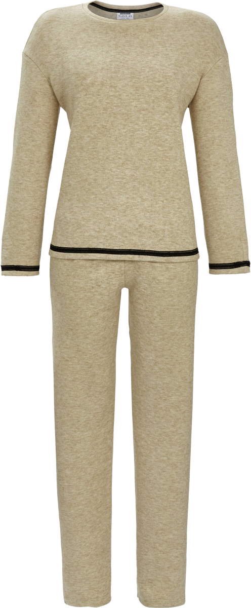 Ringella Gebreide beige pyjama Ringella - Beige - Maat - 38