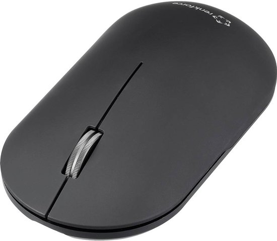 Renkforce RF-WM-200-1 Muis Draadloos, Bluetooth Optisch Zwart 3 Toetsen 4000 dpi Geluidsarme toetsen