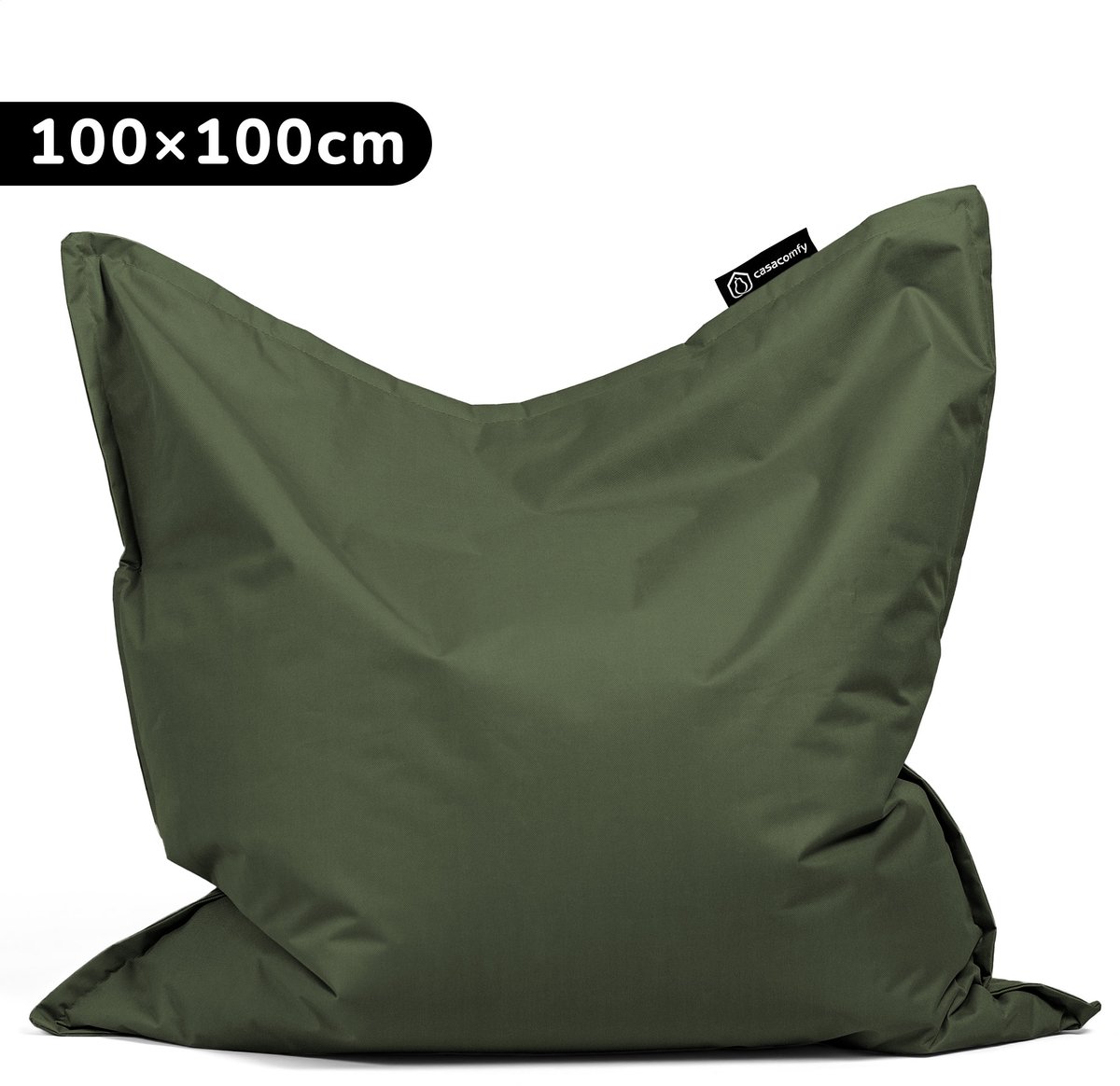 Casacomfy - Original Zitzak - Zitkussen - 100x100 - Olijf Groen - Binnen & Buiten